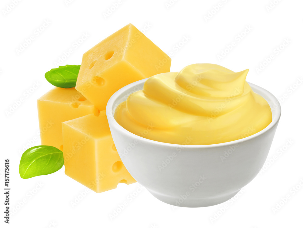Cheese sauce isolated on white background