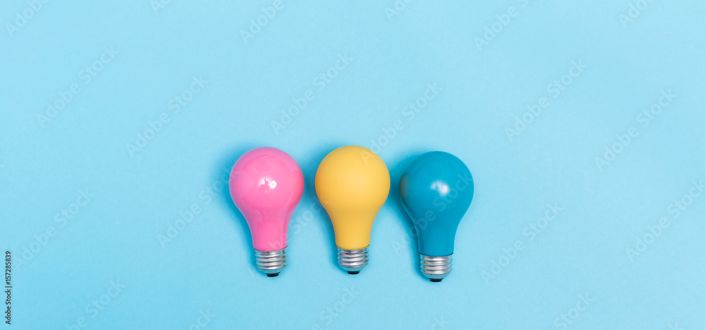 Colored light bulbs