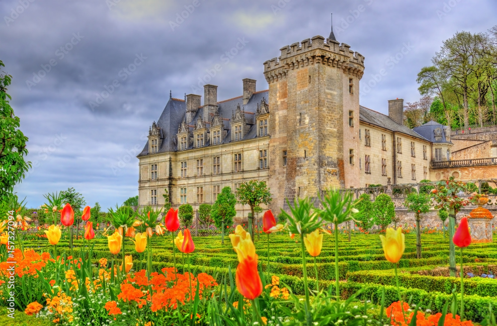 Villandry城堡，法国卢瓦尔河谷的一座城堡