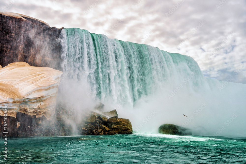 美丽的尼亚加拉瀑布来自美国