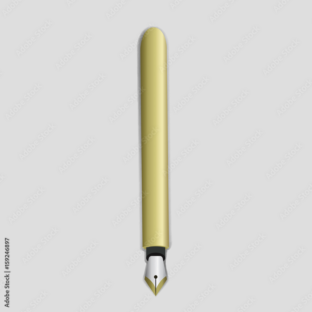 Calligraphy pen illustration vector icon