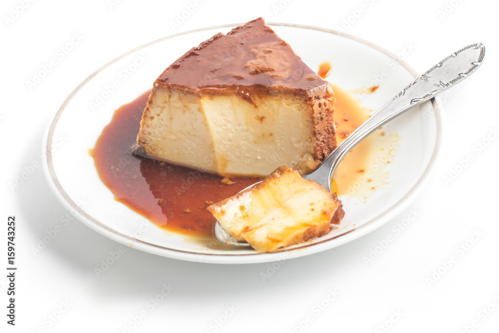 Slice of Brazilian Milk Pudding