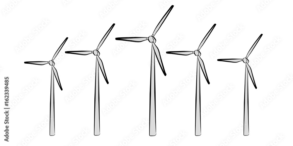 手绘可再生能源草图