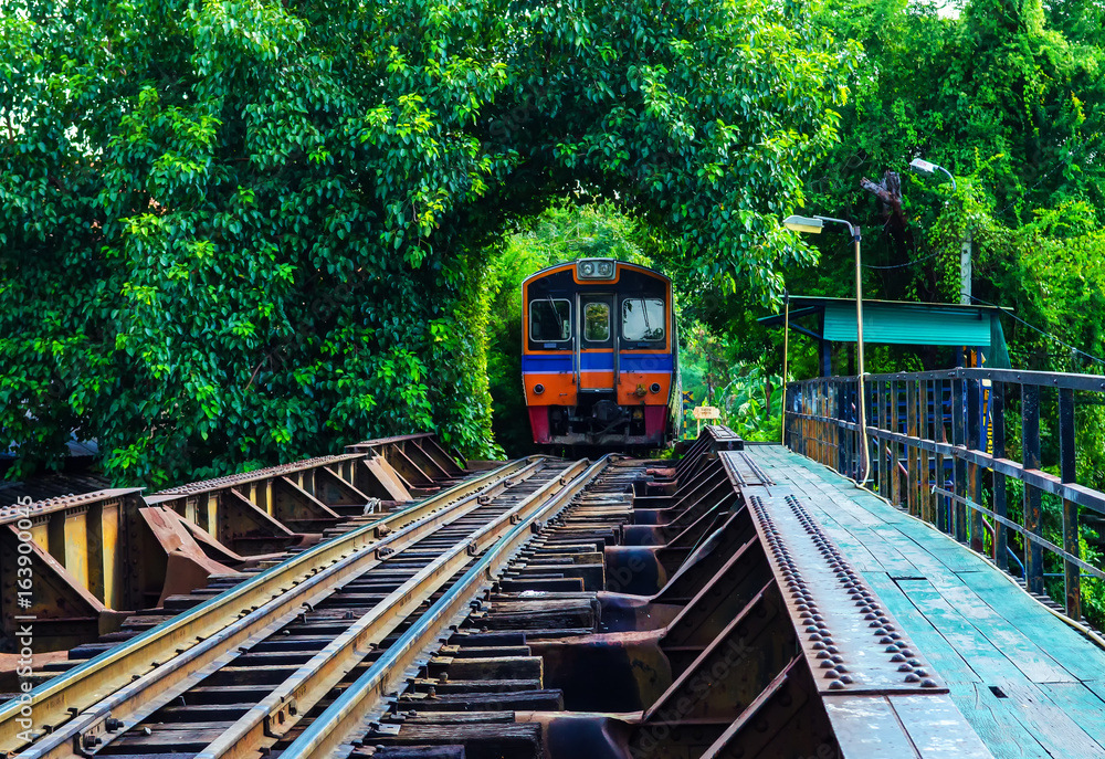 泰国铁路。火车