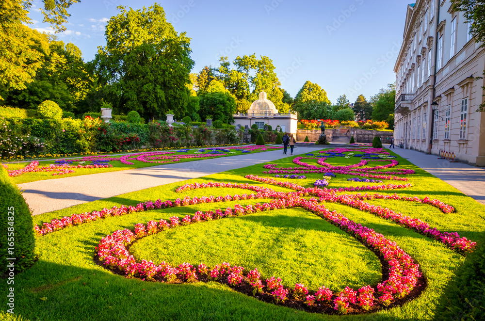 美丽的米拉贝尔宫殿和花园，奥地利萨尔茨堡