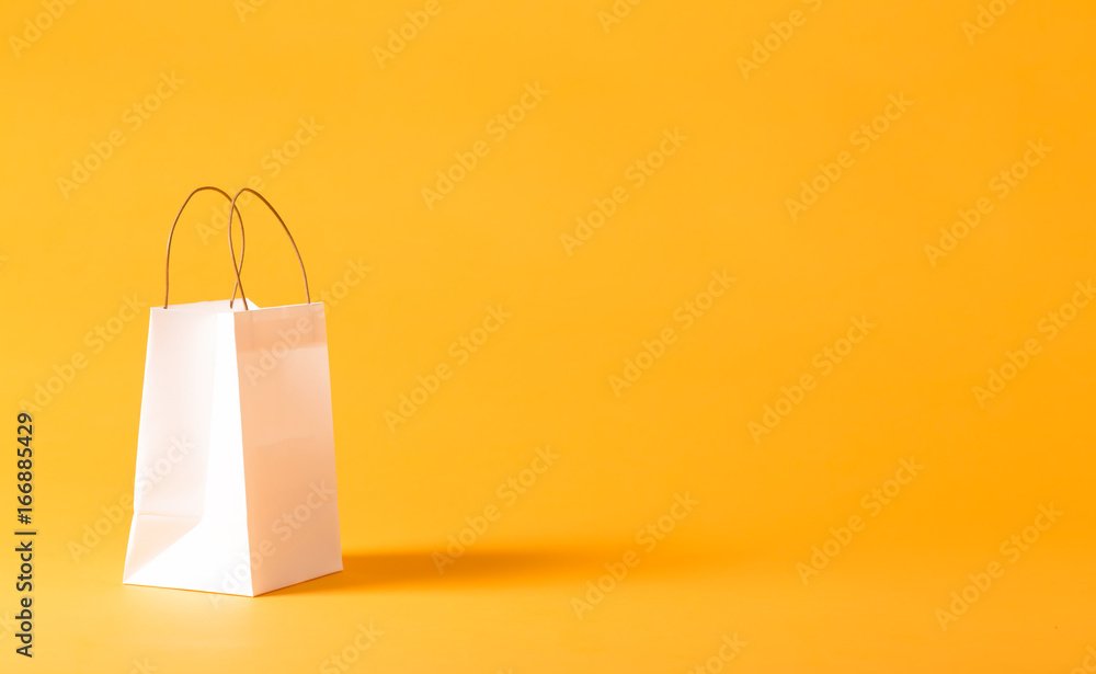 Gift bag on a yellow background