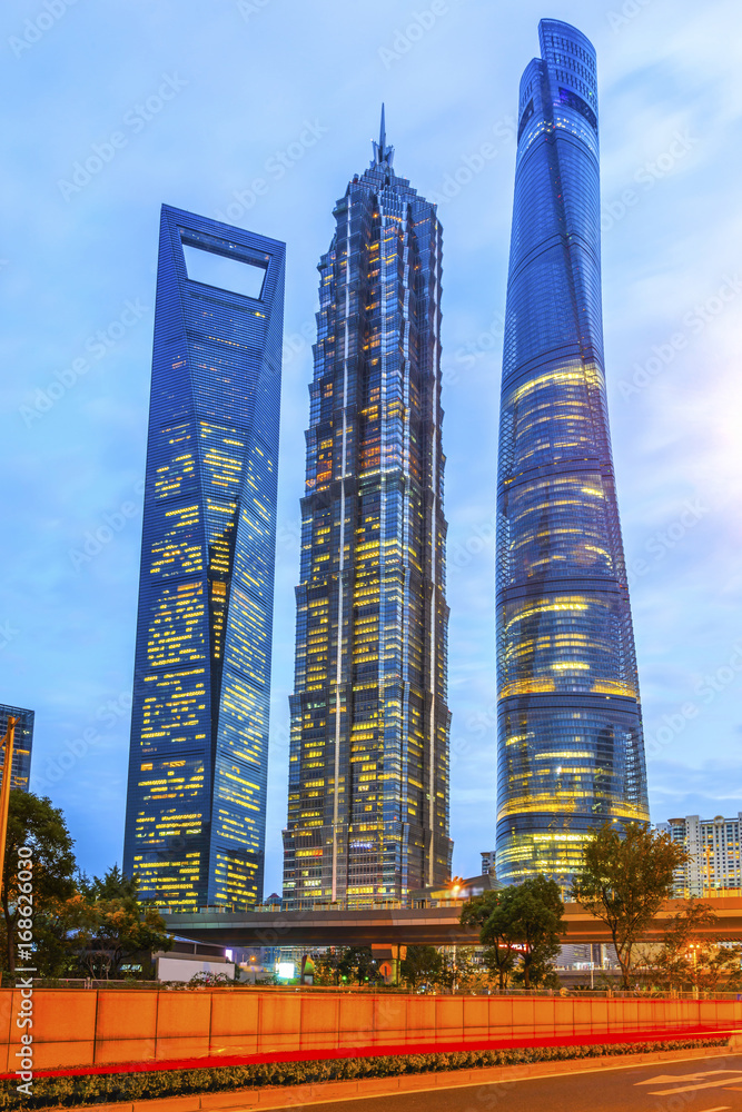 上海的建筑风光和天际线
