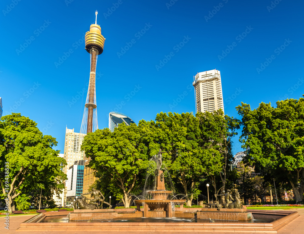 The Archibald Fountain in Hyde Park - Sydney, Australia