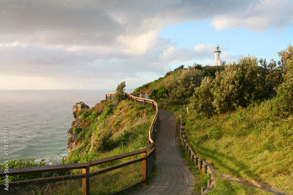 The Byron Bay lighthouse sits on Australias most eastern mainland point. New South Wales, Australia