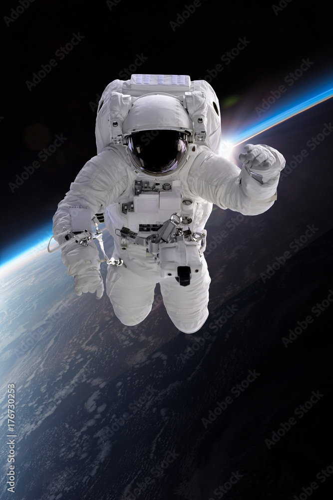 Astronaut at spacewalk