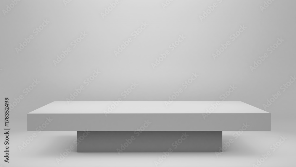 modern white podium Pedestal Platform, space backdrop