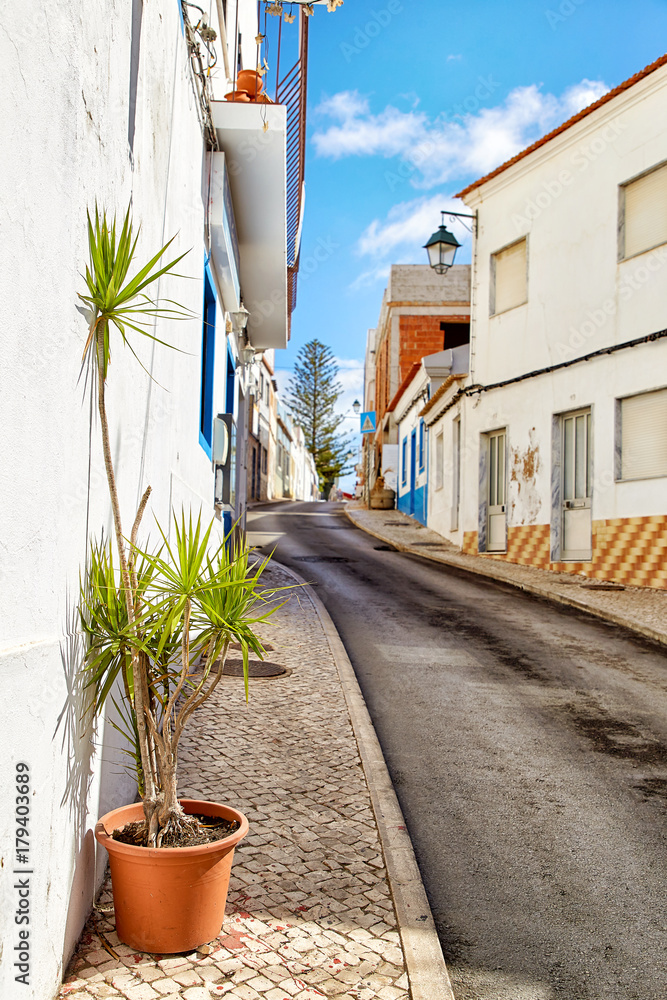 葡萄牙阿尔沃美丽的狭窄街道