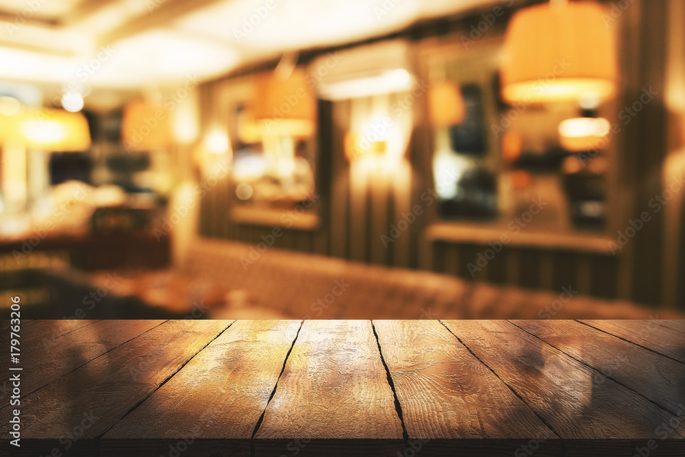 Creative blurry restaurant background