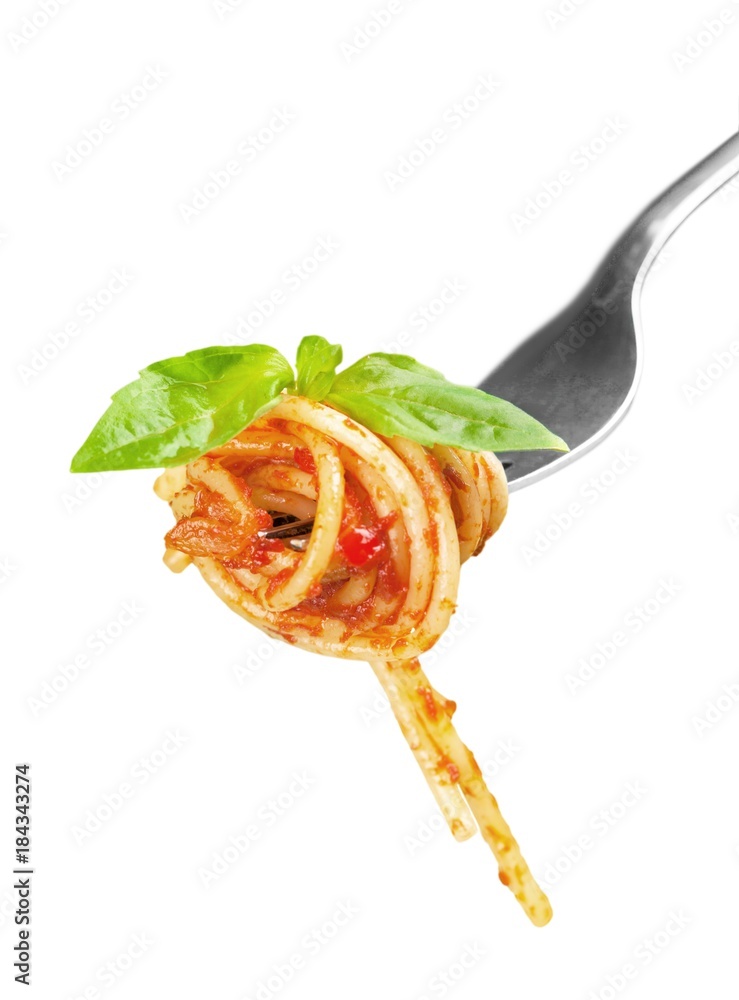 意大利面番茄酱和欧芹