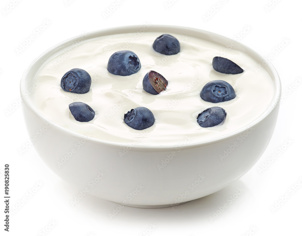 一碗蓝莓酸奶油