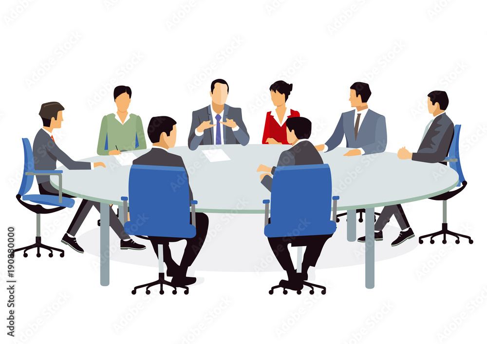 Geschäftsleuten beim Meeting und Beratung