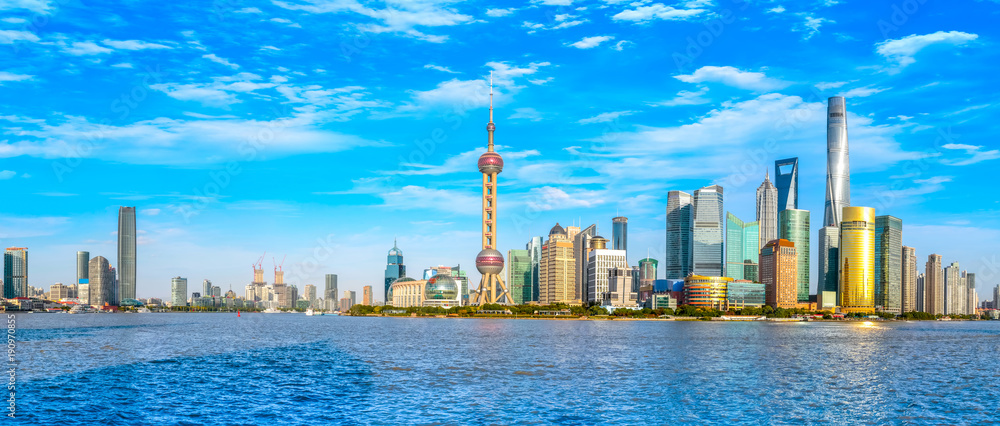 上海建筑、景观与城市天际线