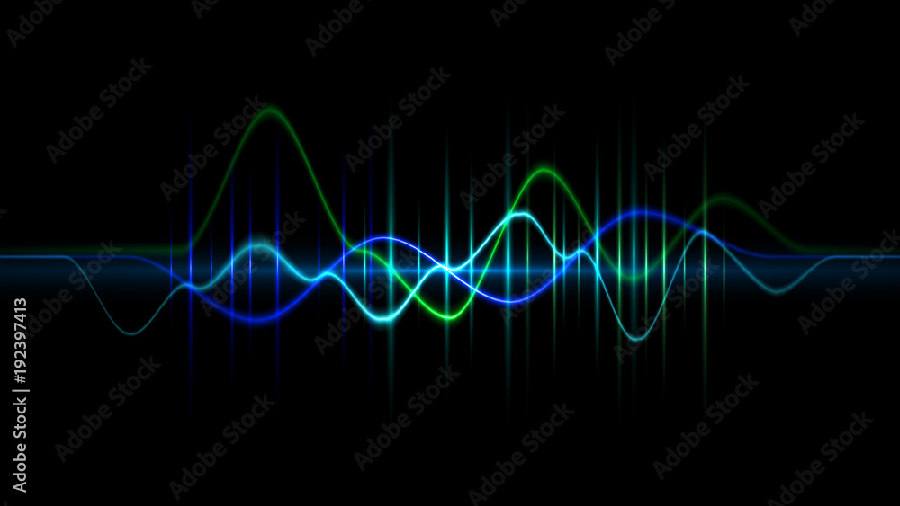 音频数字均衡器技术，脉冲音乐。声波、光频率或亮度的抽象