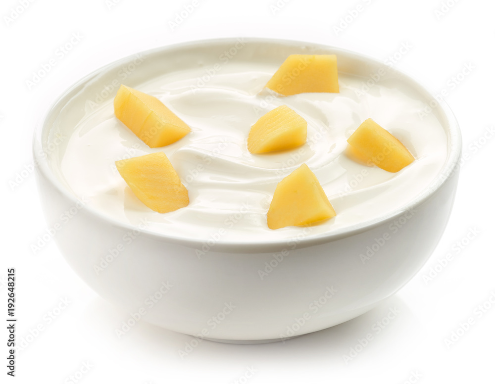 一碗芒果块酸奶