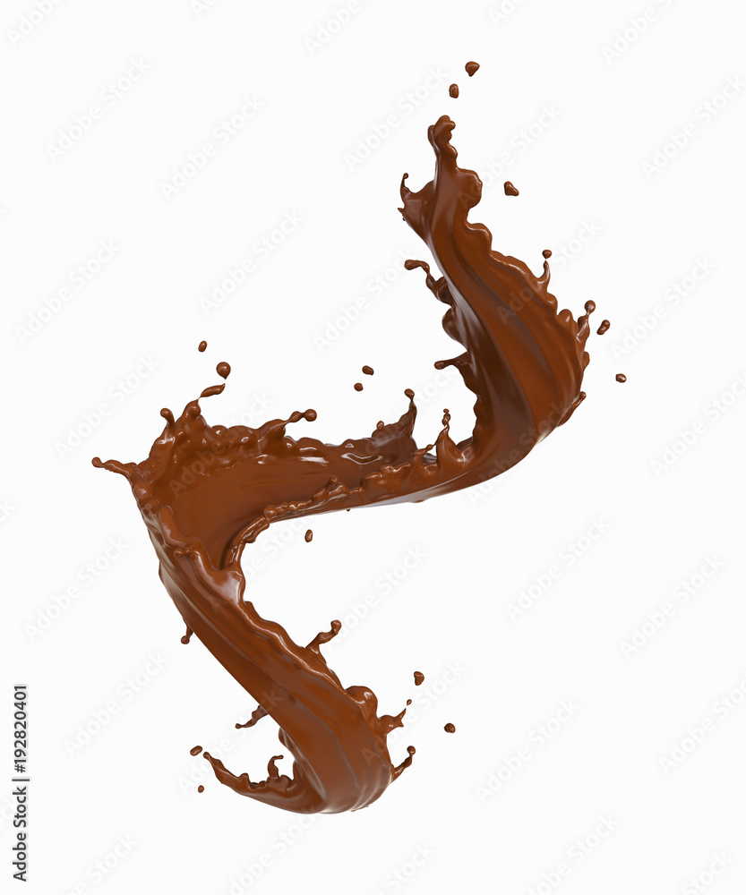 Spiral splash of chocolate