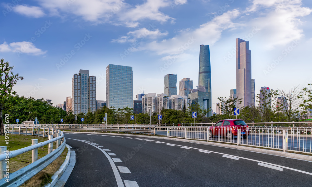 广州建筑景观与城市天际线