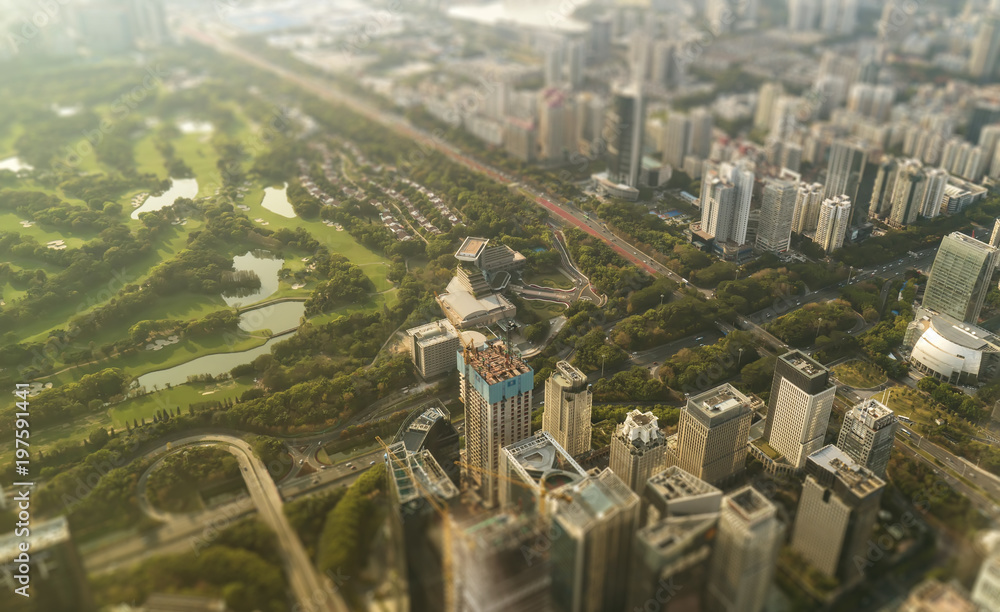 深圳城市建筑景观鸟瞰图