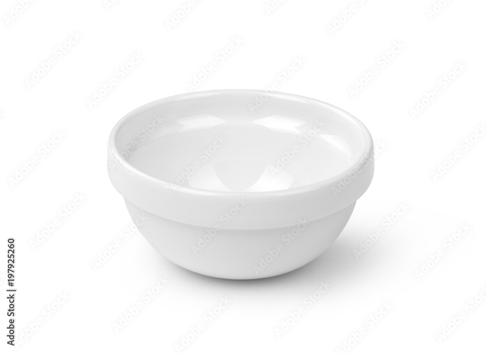 白色碗隔离