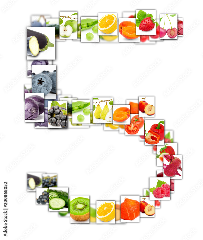 水果和蔬菜字母