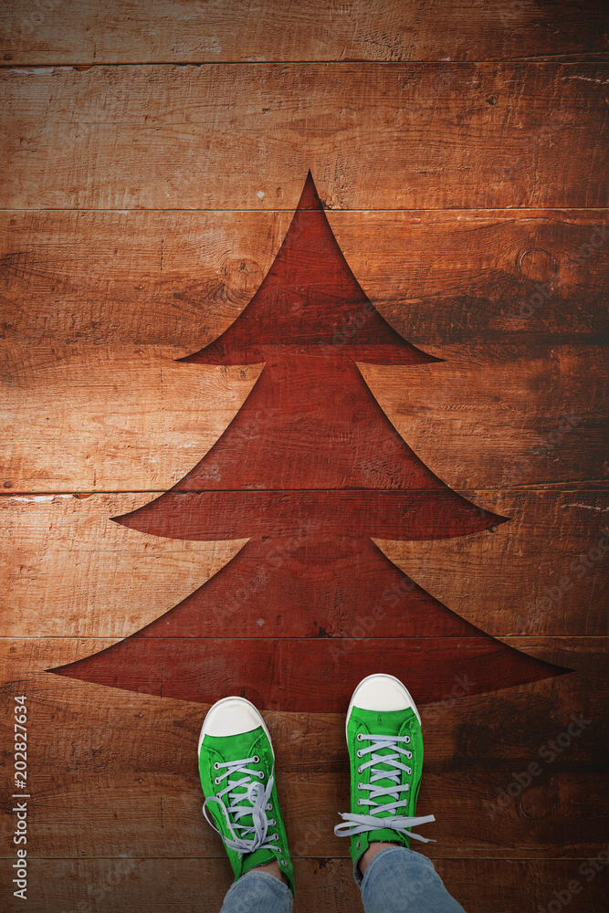 木质圣诞设计休闲鞋