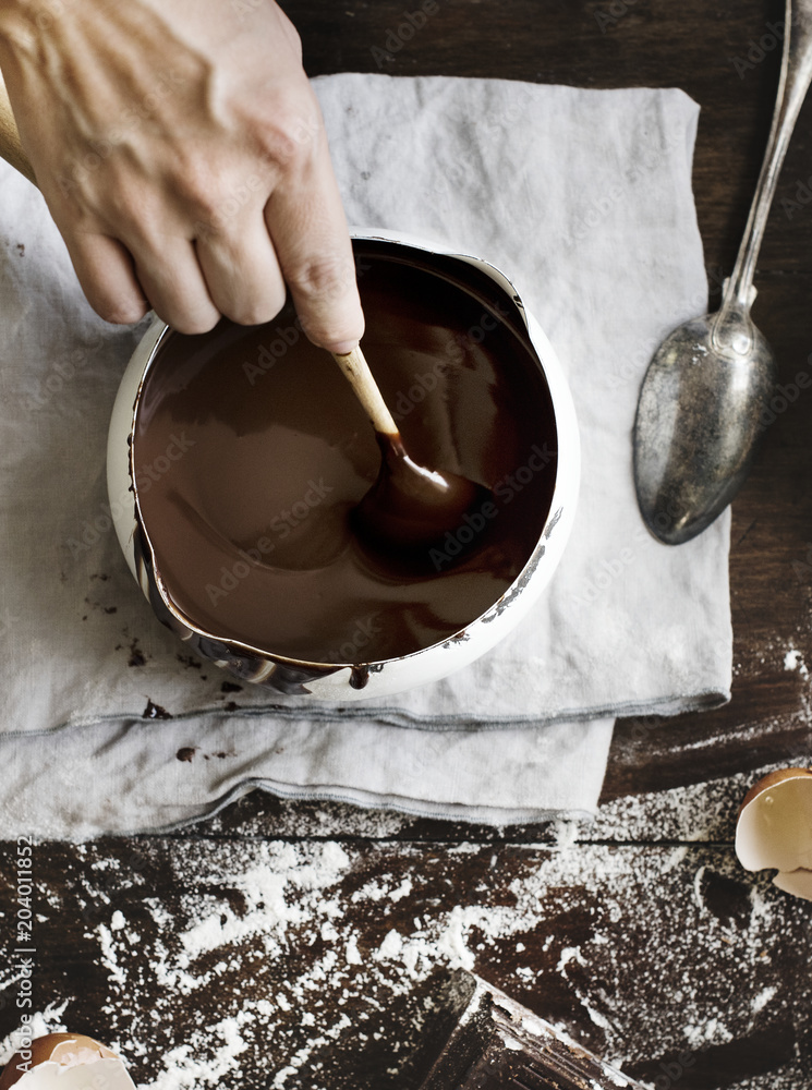 黑巧克力酱美食摄影食谱创意