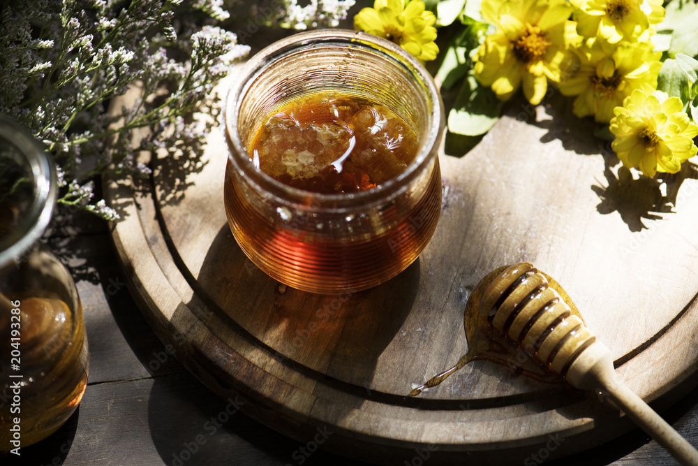 有机蜂蜜食品摄影食谱创意