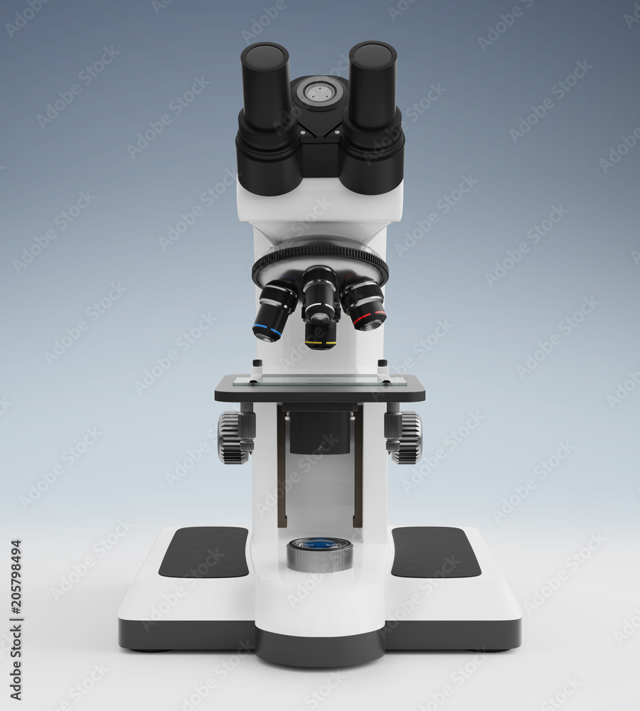 现代数字显微镜3D渲染