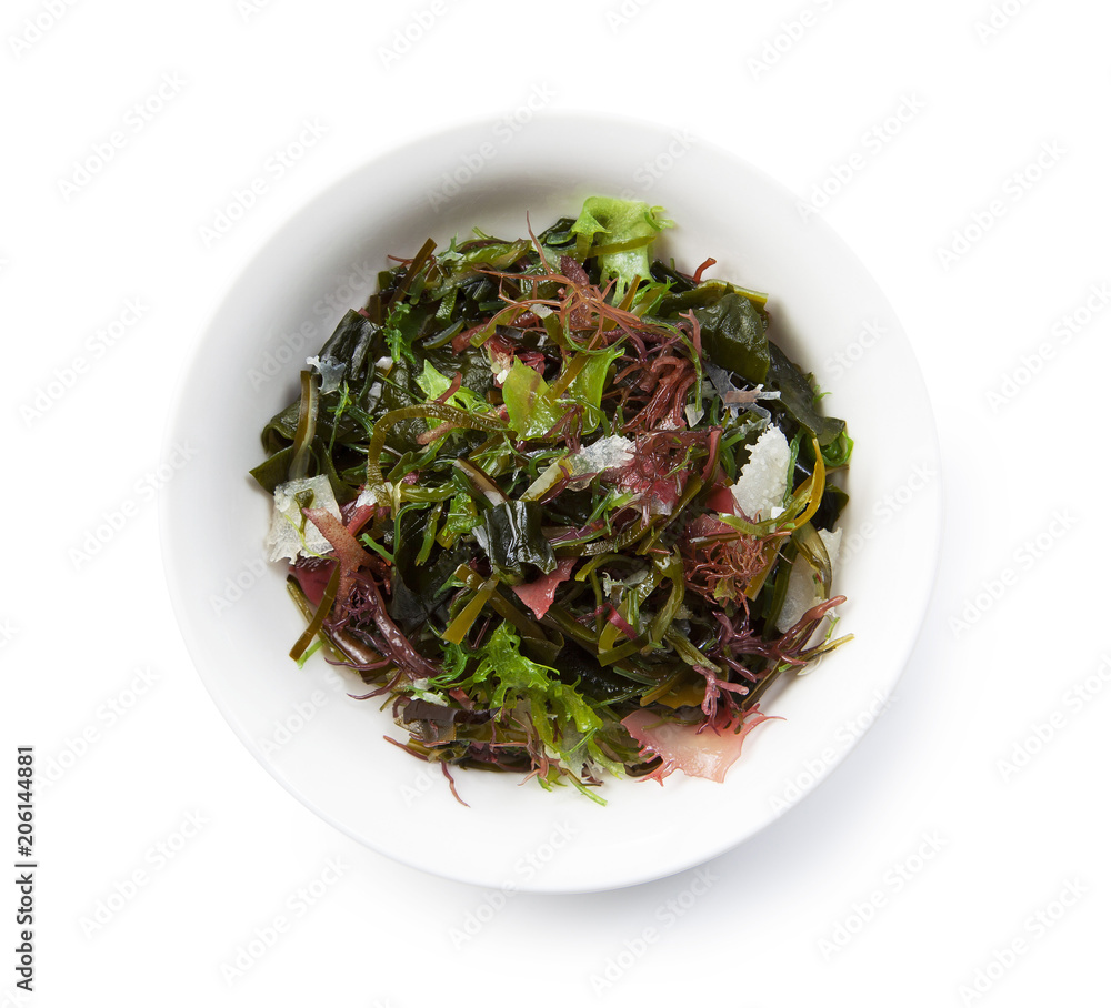 白底海苔沙拉，日本菜