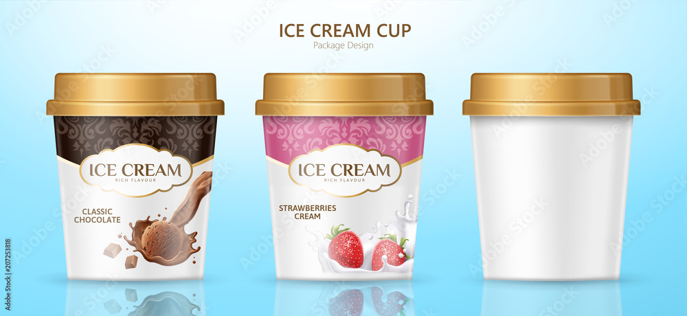 Ice cream cup package design