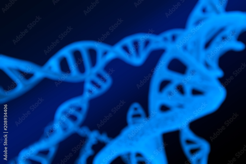 3d建模，蓝色DNA建模