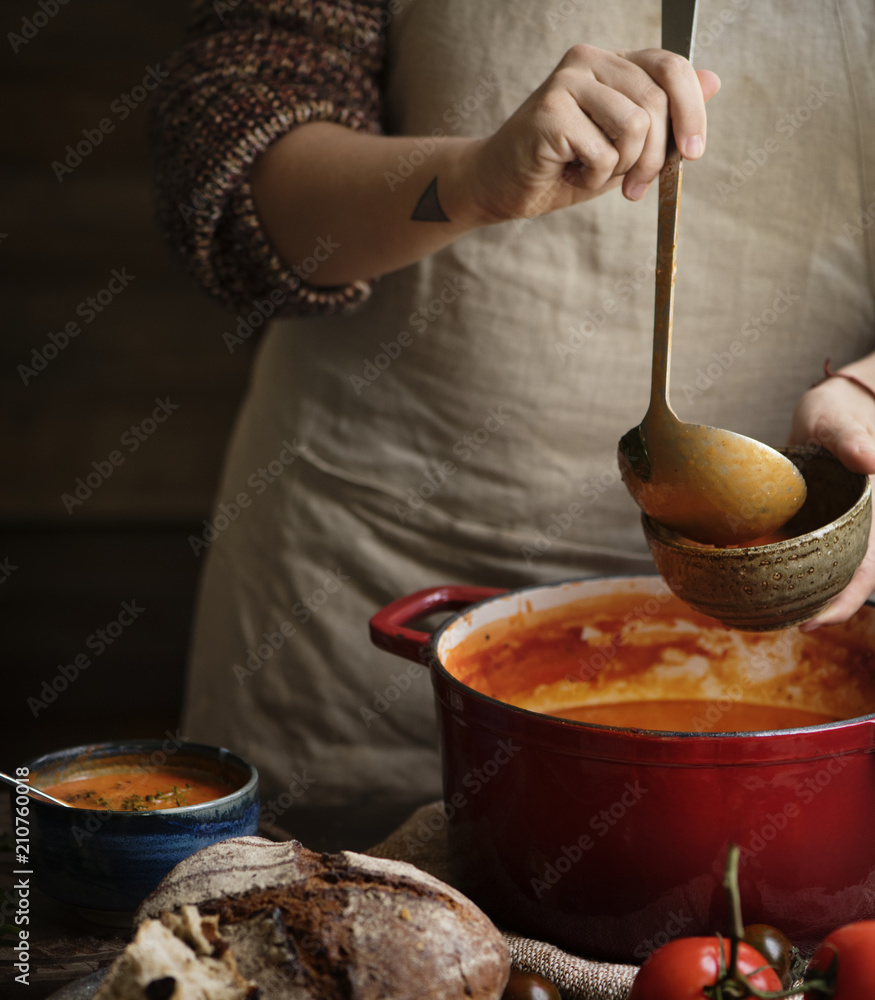 番茄汤美食摄影食谱创意