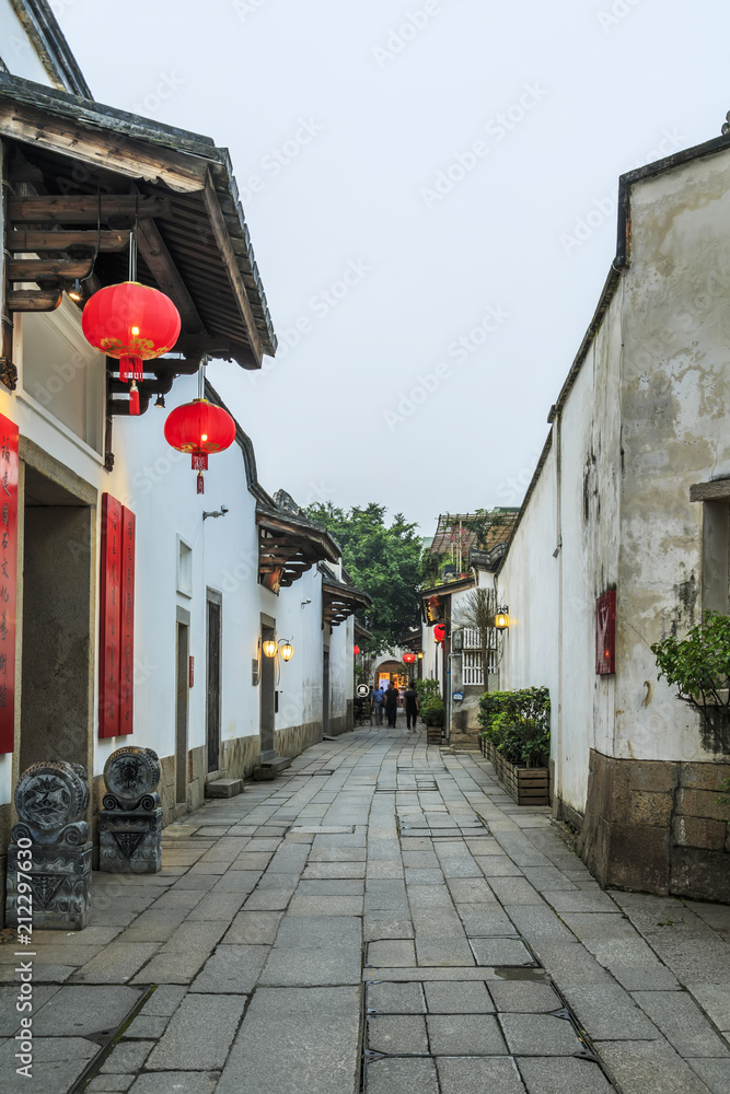 中国福州。2016年5月，福州的三巷七巷是一条历史悠久的街道。这是一条f
