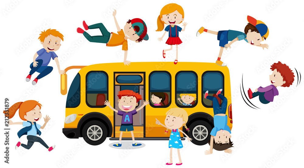 Young Children and School Bus