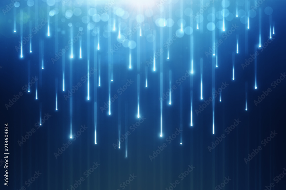 abstract glowing falling drops background