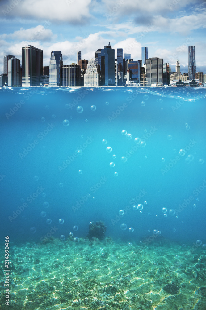 海底世界之上的城市