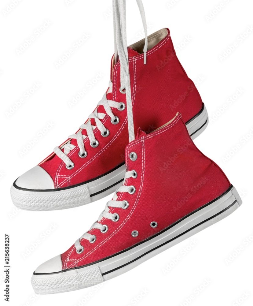 一双悬空的红鞋子