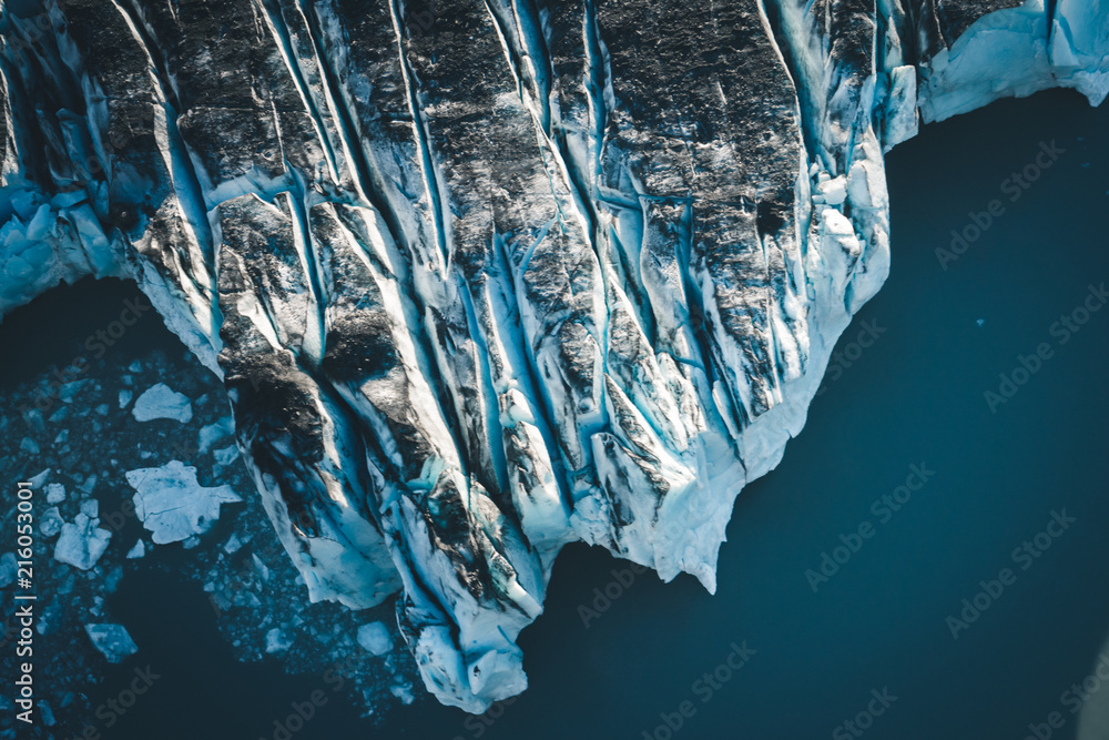 阿拉斯加冰川俯视图
