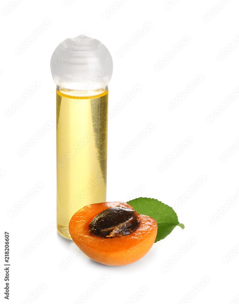 白底杏子精油瓶