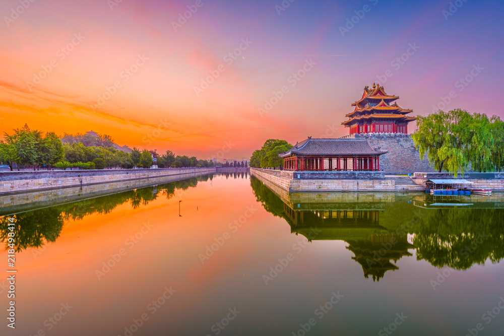中国北京紫禁城护城河