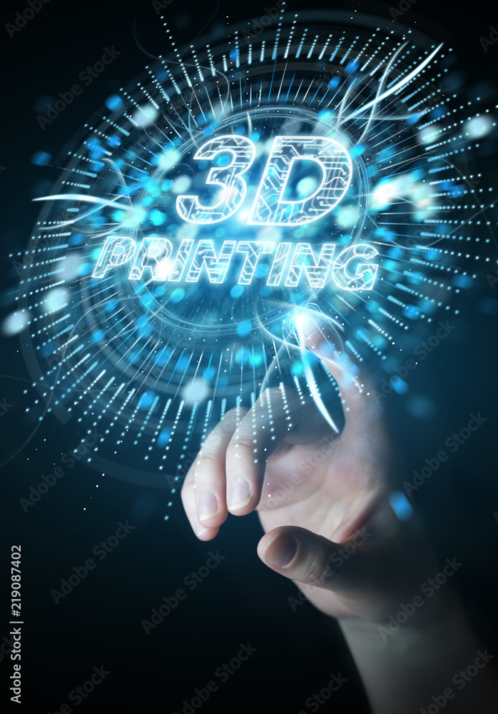商人使用3D打印数字全息图3D渲染