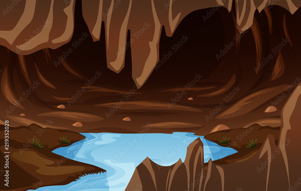 有水的地下洞穴
