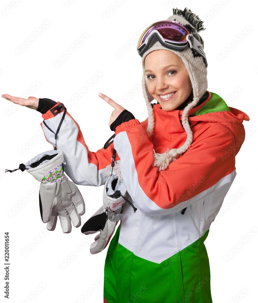 女滑雪者