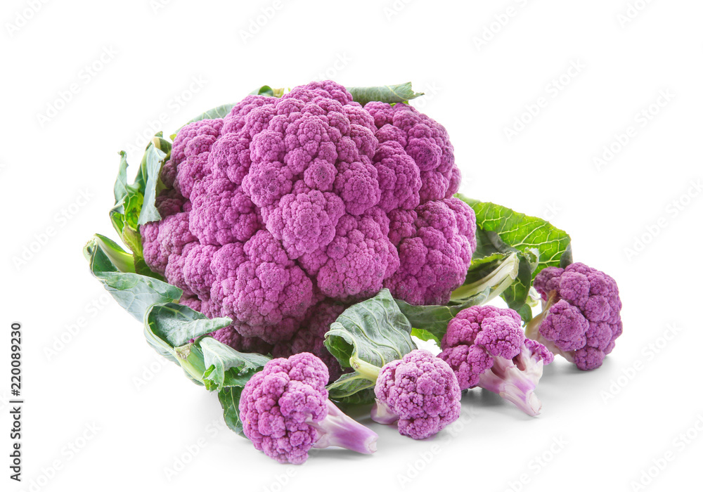白底紫花椰菜