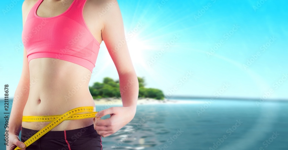 热带地区妇女用腰带测量体重