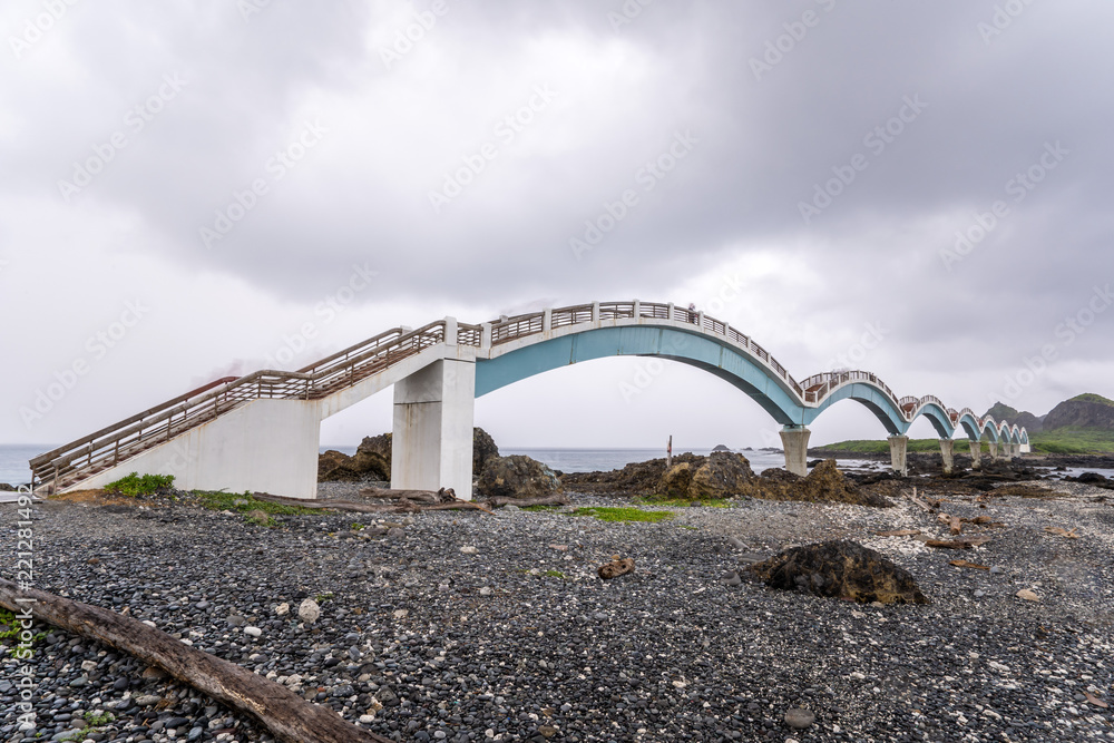 Taitung,Taiwan-August 15,2018: Sanxiantai is located in the north of Chenggong Township in Taitung C
